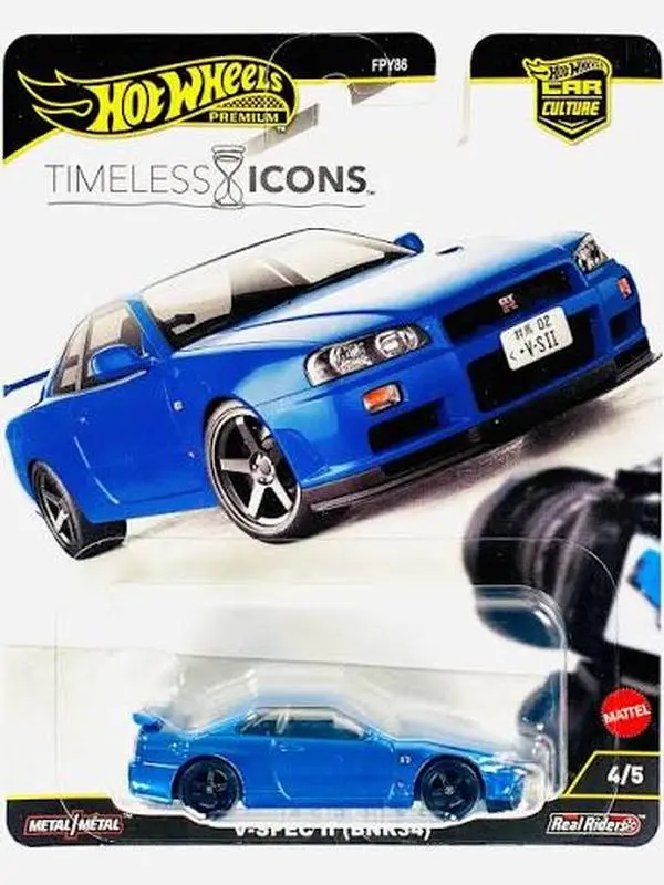 Hot Wheels 2025 Car Culture Timeless Icons Nissan Skyline GT-R V-SPEC II BNR34