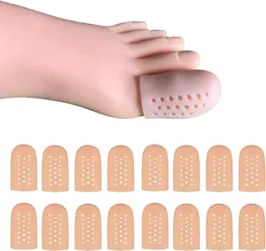 16 Pieces Toe Caps for Big Toe, Breathable Toe Protector, Toe Covers Sleeves with Holes