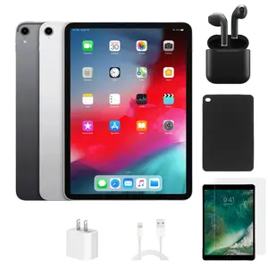 Refurbished iPad Pro 11 2018(Unlocked)-Excellent Condition with Bundle with Case, Wireless Earbuds,Tempered Glass Screen Protector & 1 Year Warranty(WiFi + Cellular)