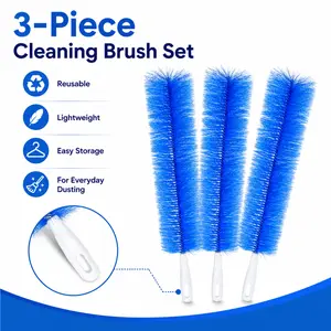 3 Counts Fan cleaning brush, dust removal brush, cleaning brush, bendable microfiber head, reusable dust collector, washable, suitable for ceiling fan blades (3 pieces)