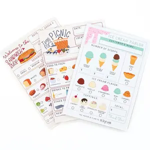 Little Foodies Playtime Bundle for Pretend Play - 5" x 7" 50 Sheets Notepad for Kids Made in USA