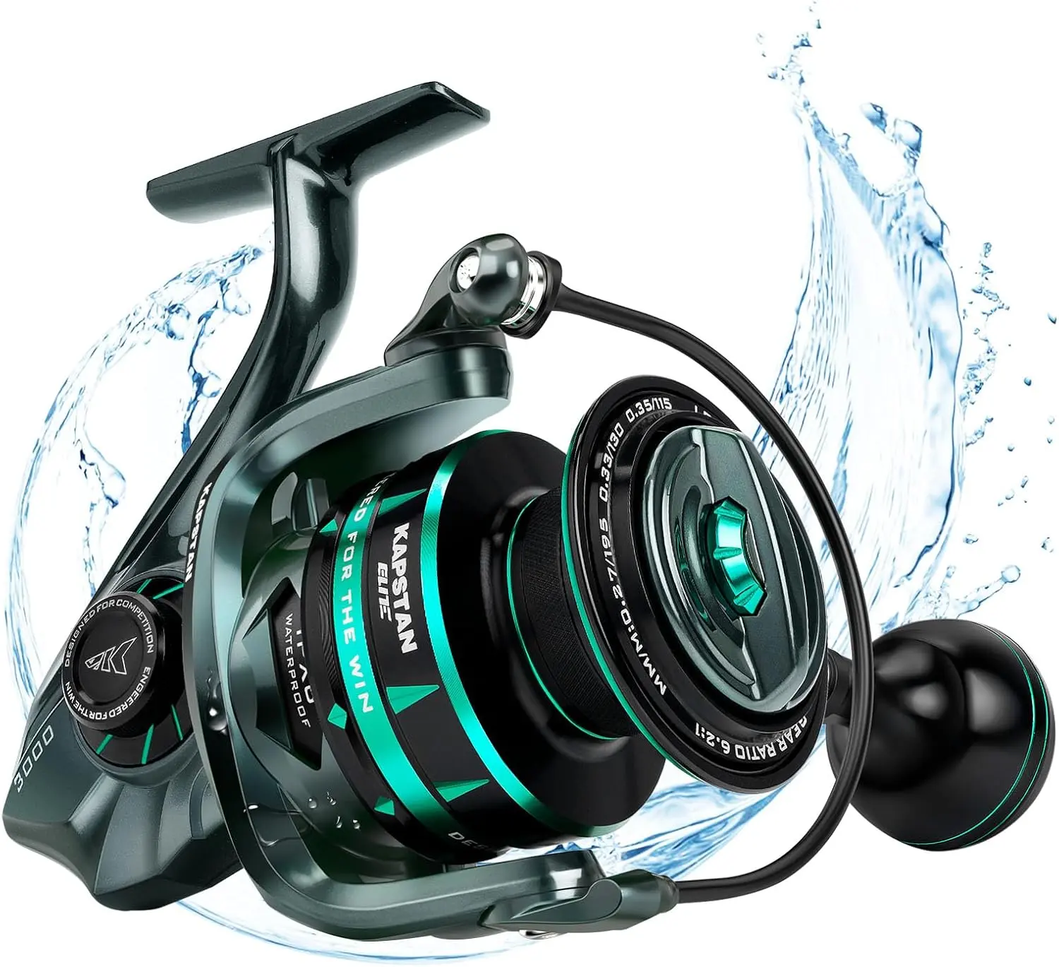 KastKing Kapstan & Elite Saltwater Spinning Fishing Reels，6000 High Speed-Kapstan Elite