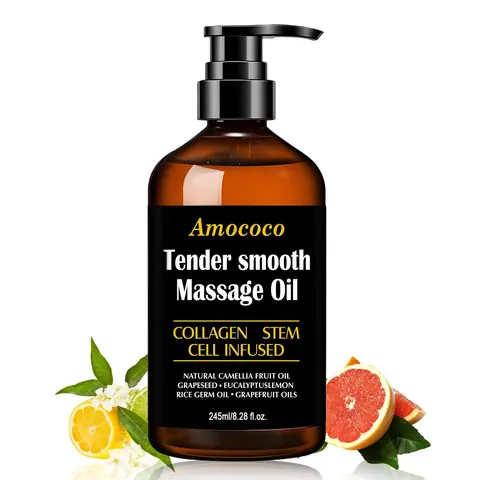 Body Massage Oil for Fever Relief Body Care & Skincare Massage Oil - Topical Collagen & Plant Stem Cell Body Oil Soothing Body Oil