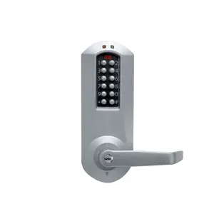 Dormakaba E-Plex E5066 E5000 Series Heavy-Duty Electronic Pushbutton Mortise Door Security Lock with Winston Lever, 2 3/4" Backset - Digital Key, Electronic Code, Combination Access Functions, Electronic Code Lock