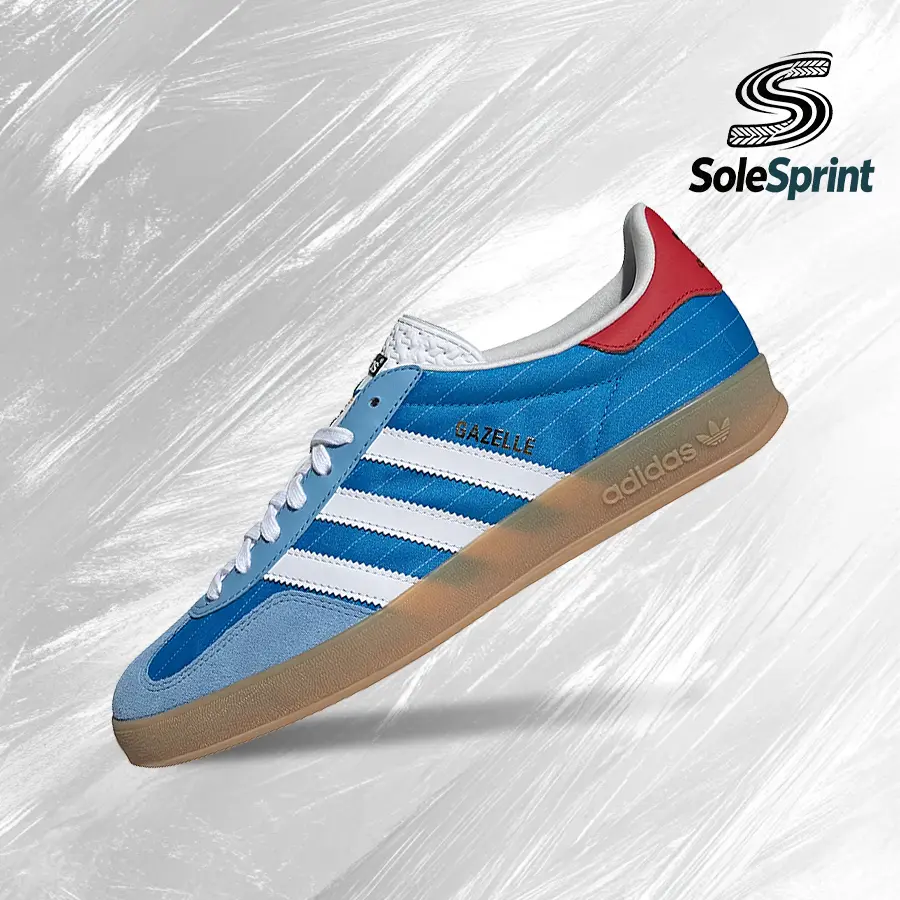 adidas Gazelle Indoor Olympic Blue Men's Lifestyle Sneakers - Running Shoes with Shock Absorb, Lightweight Comfort, Breathable Everyday Fit - Gym/Street Use - US Sizes - IF9643