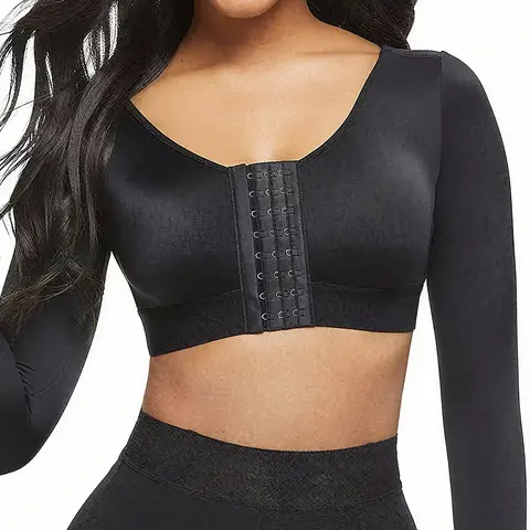 Women's Front Closure Wireless Yoga Bra, Adjustable Sports Bra for Running, Shockproof Half Sleeve Fitness Top, Comfortable Gym Wear Sharpewear, Wireless Sports Bras, Workout Bra, Workout Clothes Women, Yoga Activewear, Exercise Bra