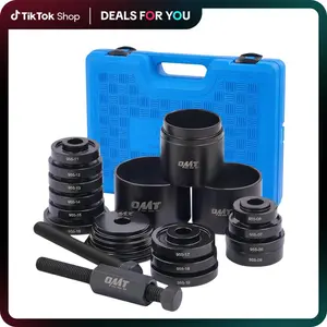 Orion Motor Tech Wheel Bearing Press Kit for Front Wheel Drive Bearing Replacement, Red/Blue 24pc Wheel Bearing Puller Tool Set with Sliding Screws Universal Bushings Sleeves,Repair tool kit, car stuff,home car repair