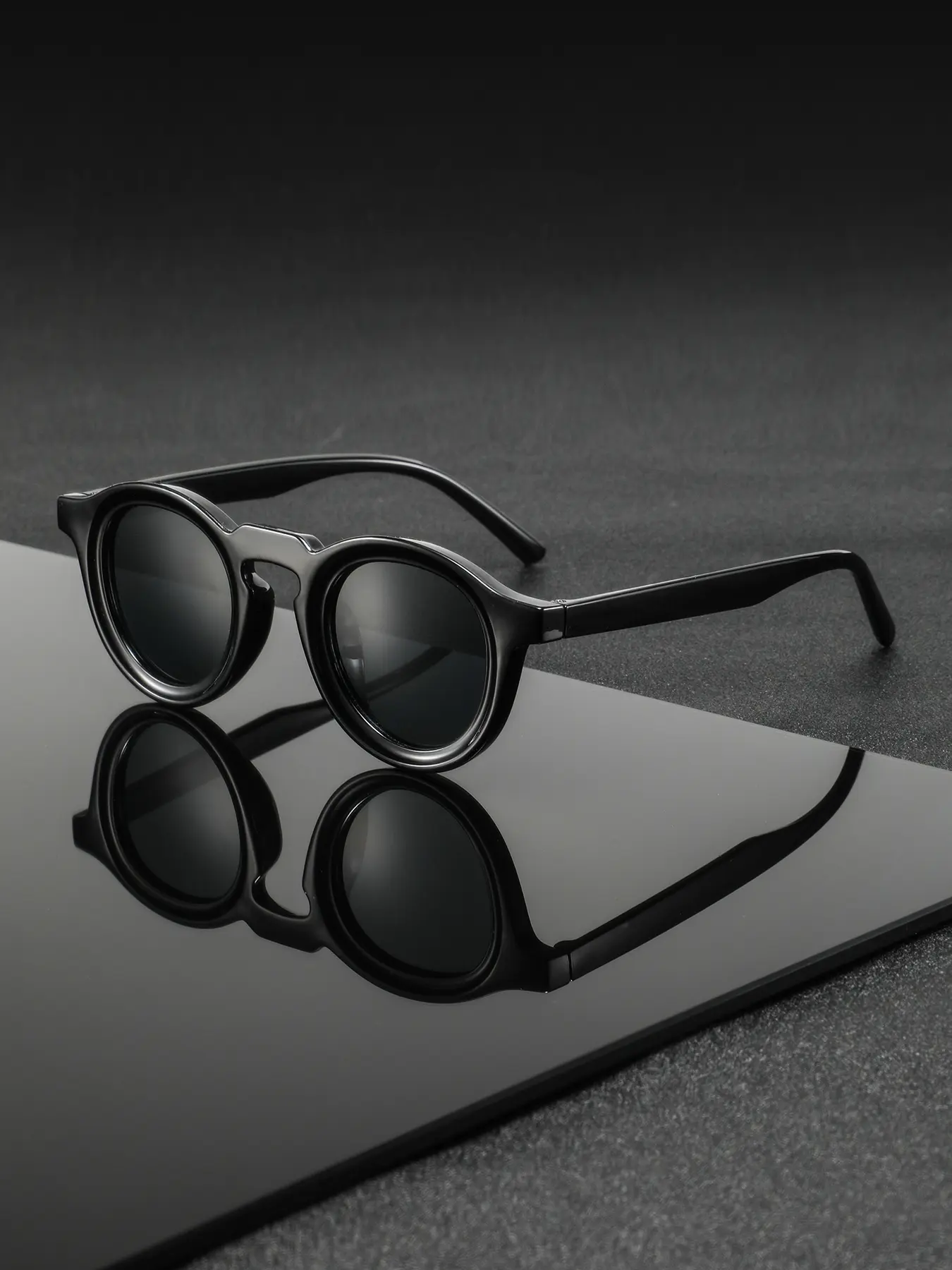 Men's New Classic Retro Small Round Frame Sunglasses, Fashion Trendy Colorblock Glasses, Street Photography Party Music Festival Birthday Gift, Vintage Trendy Sunglasses, Trendy Fashion Shades