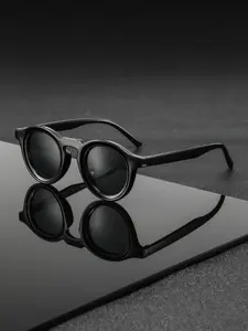 Men's New Classic Retro Small Round Frame Sunglasses, Fashion Trendy Colorblock Glasses, Street Photography Party Music Festival Birthday Gift