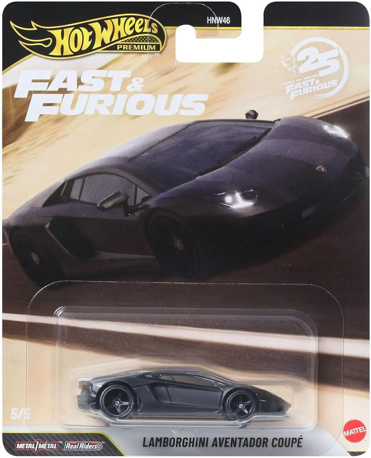 Hot Wheels Premium 2026 Fast & Furious Franchise Lamborghini Aventador Coupé, 1:64 Scale Diecast Model Car