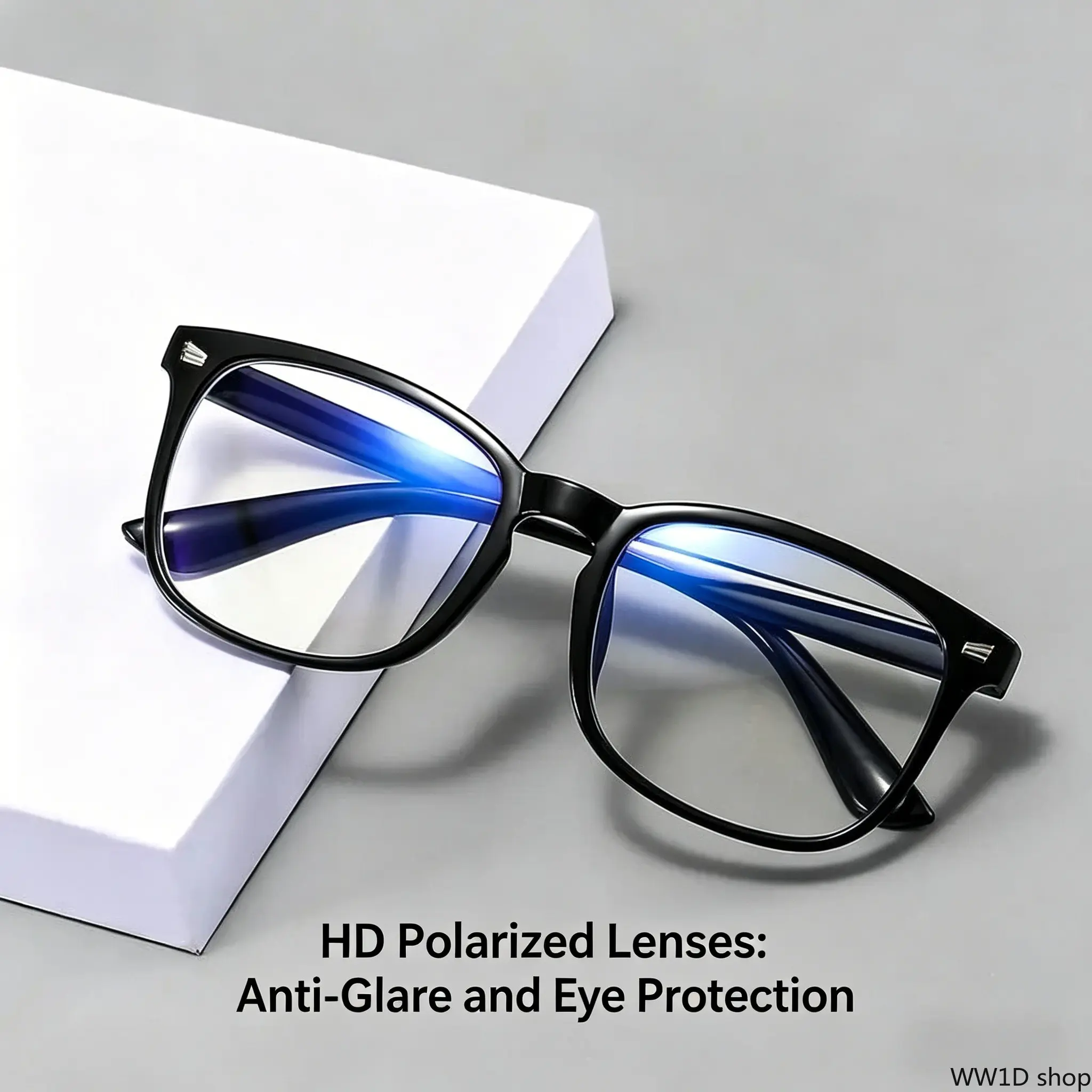 Unisex Blue Light Blocking Glasses: Non-prescription eyewear featuring clear UV400 lenses and stylish retro frames, effectively relieving digital eye strain.