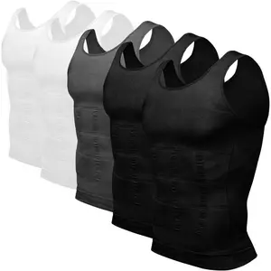 Mens 5 Pack Body Shaper Slimming Tummy Vest Thermal Compression Shirt Tank Top Shapewear Menswear SocksGift