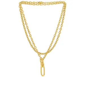 petit moments Carabiner Necklace in Gold
