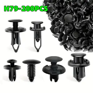 200-Piece Universal Car Clip Set, Includes 6-10mm Sizes, Ideal for Toyota Ford Honda Bumper Push Pin Removal Tool Kit, Automotive Accessories