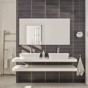 Eviva Sleek 48" x 30" Rectangular Frameless Mirror