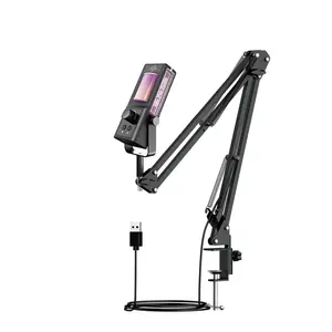 USB Microphone Dynamic RGB Condenser Mic Sound Recording Professional Podcast Broadcast Streaming Gaming Microphone Desk Speaker