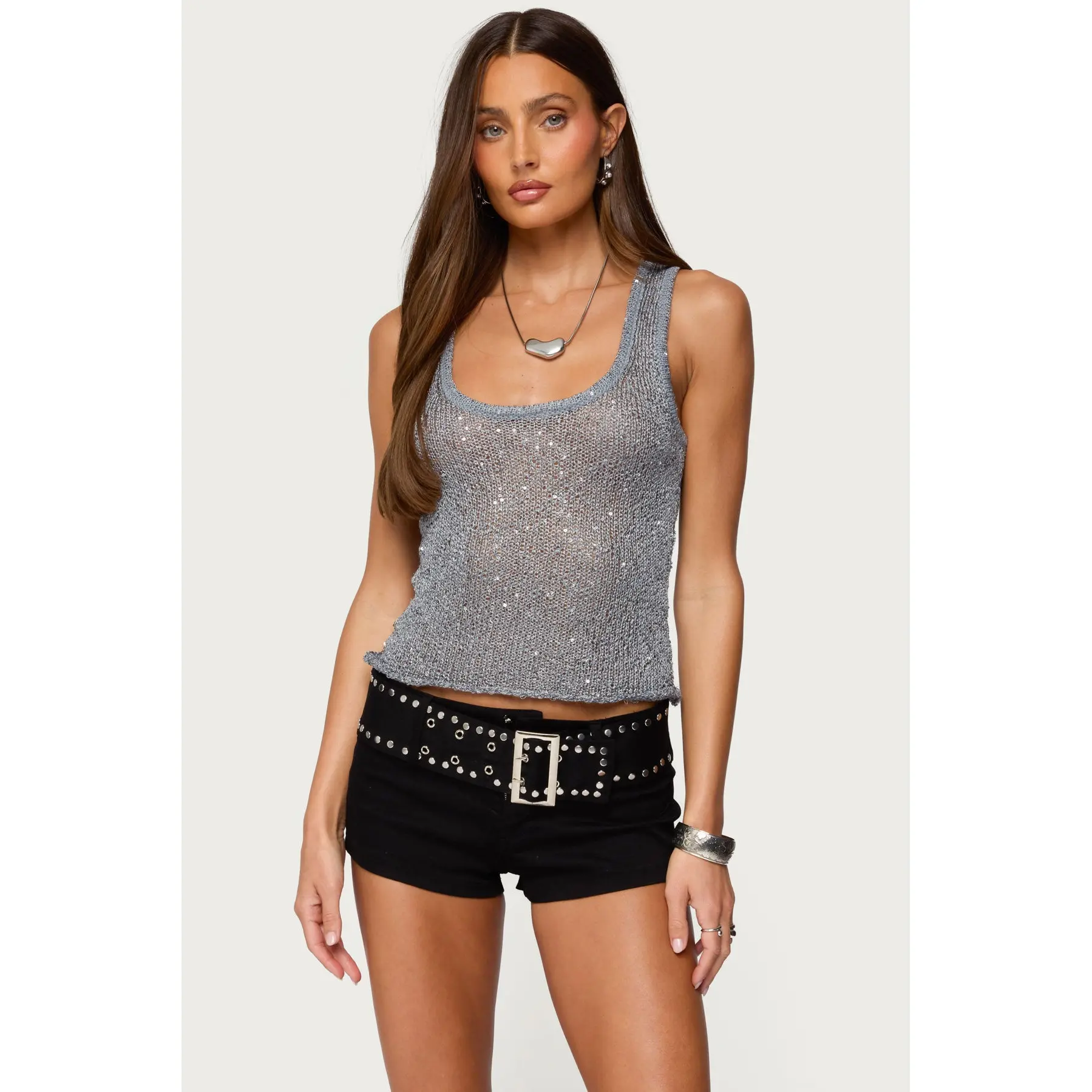 Eleora Sequin Knit Tank Top