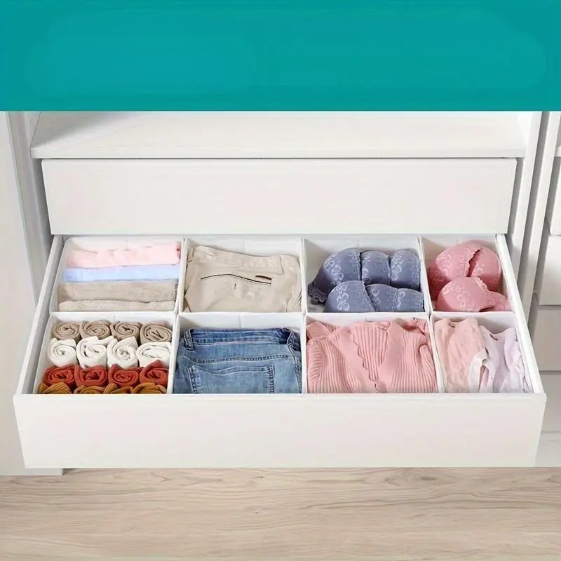 Suitable for wardrobe use, drawer storage box, perfect fit, foldable, washable and durable clothing storage box, Collapsible storage boxes, Closet storage bins, Clothes Organiser