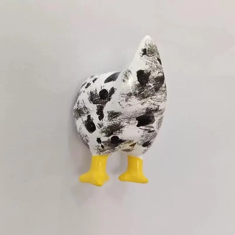 1pc Chicken Butt Magnets, Funny Resin Animal Sculptures, Refrigerator Decorating Magnet, Kitchen Decor, ABS Oval Shaped Magnets for Fridge, Home Gift Idea, Funny Refrigerator Stickers, Magnetic Item, Decoration
