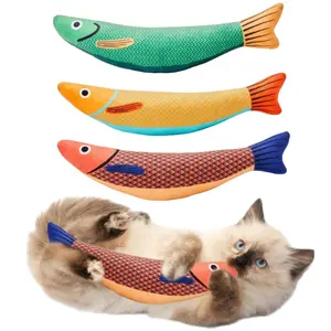 3Pcs/Set Cat Toys Saury Fish,Catnip Crinkle Sound,Soft and Durable,Interactive Kitten Kicker for Indoor Kitty Exercise 9.4 Inches for All Breeds,Halloween Party Gifts,Hand Tools Kits