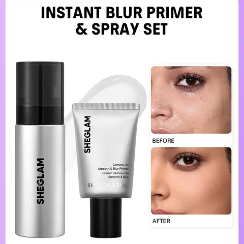 【FREE SHIPPING】SHEGLAM Camera On Smooth and Blur Primer Setting Spray Oil Control Waterproof Soft Focus Blurring Effect Smooth Matte Finish Long Lasting Cosmetic
