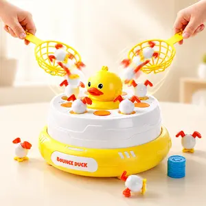 Bounce & Catch Duck Game – Funny Action Board Game for Kids, 2-Player Toy with Nets, Perfect Christmas Gift