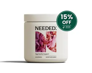 Needed. Egg Quality Support - 60 Capsules (1 Month Supply) - Expertly-Formulated & Tested for Fertility and Pregnancy - Contains antioxidants for egg quality and related fertility outcomes - Recommended by Fertility Experts