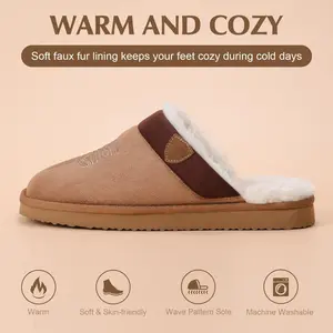 Cowboy Boot Slippers with Faux Fur