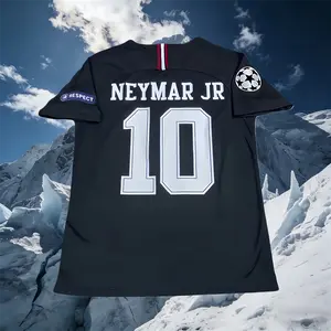 2018–19 Season Away Black No. 10 Neymar Short-Sleeve Soccer Jersey