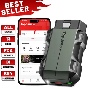 TOPDON TopScan Pro obd2 Scanner Bluetooth Connect Full System Diagnostics for iOS and Android for All Code Readers with Reset 13+ Reset Service Key Programmer Portable Topscan Lite Upgrade