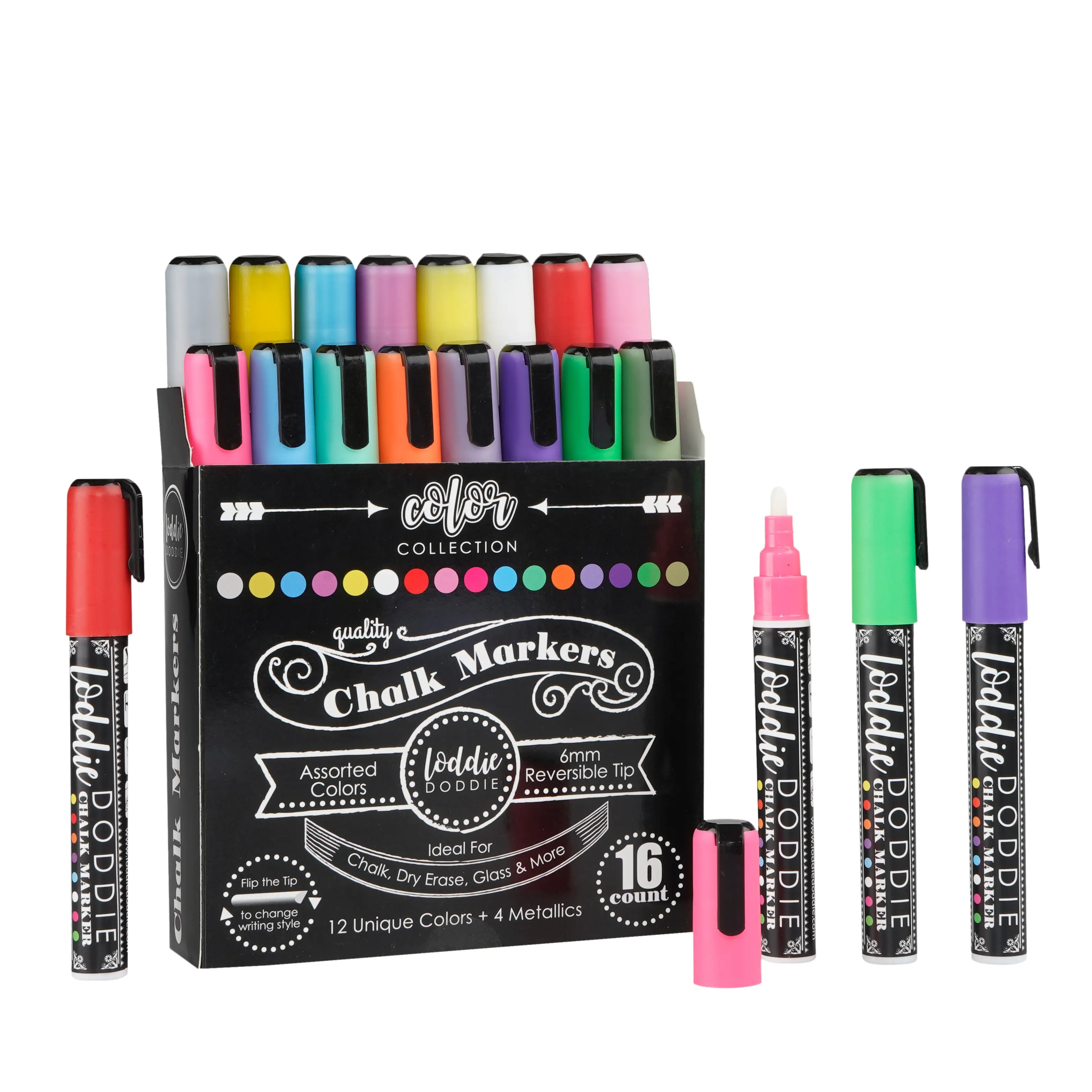 Loddie Doddie | 16ct Chalk Markers – Middle School Classroom Decor & Science Classroom Decor