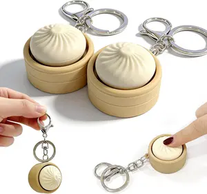 2 Pack Dumpling Keyboard Fidget Toy – Stress Relief Fidget Clicker Keychain,Quiet Anxiety Toys for Adults at Work, Travel, Home – Anxiety Relief & Focus Boost