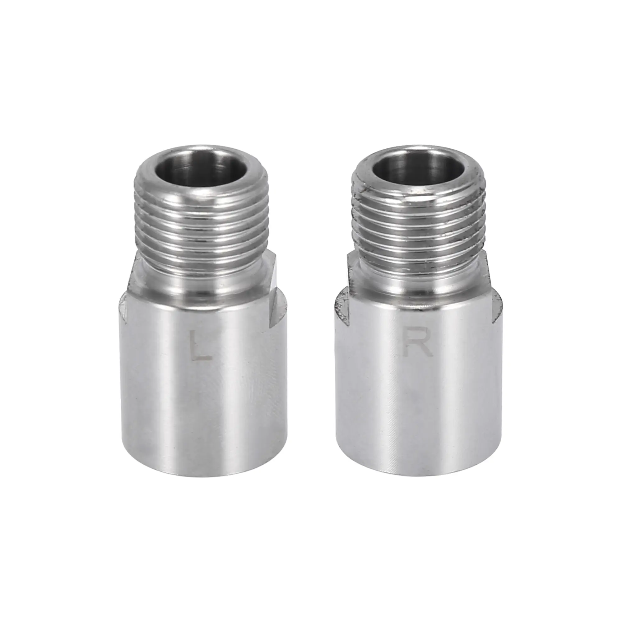 1 Pair Silver Tone Left Right Bicycle Pedal Extender Adapter Extended Pedal Spacer Fit for 9/16 Inch Threaded Pedals Bike MTB BMX Road Street Bicycle