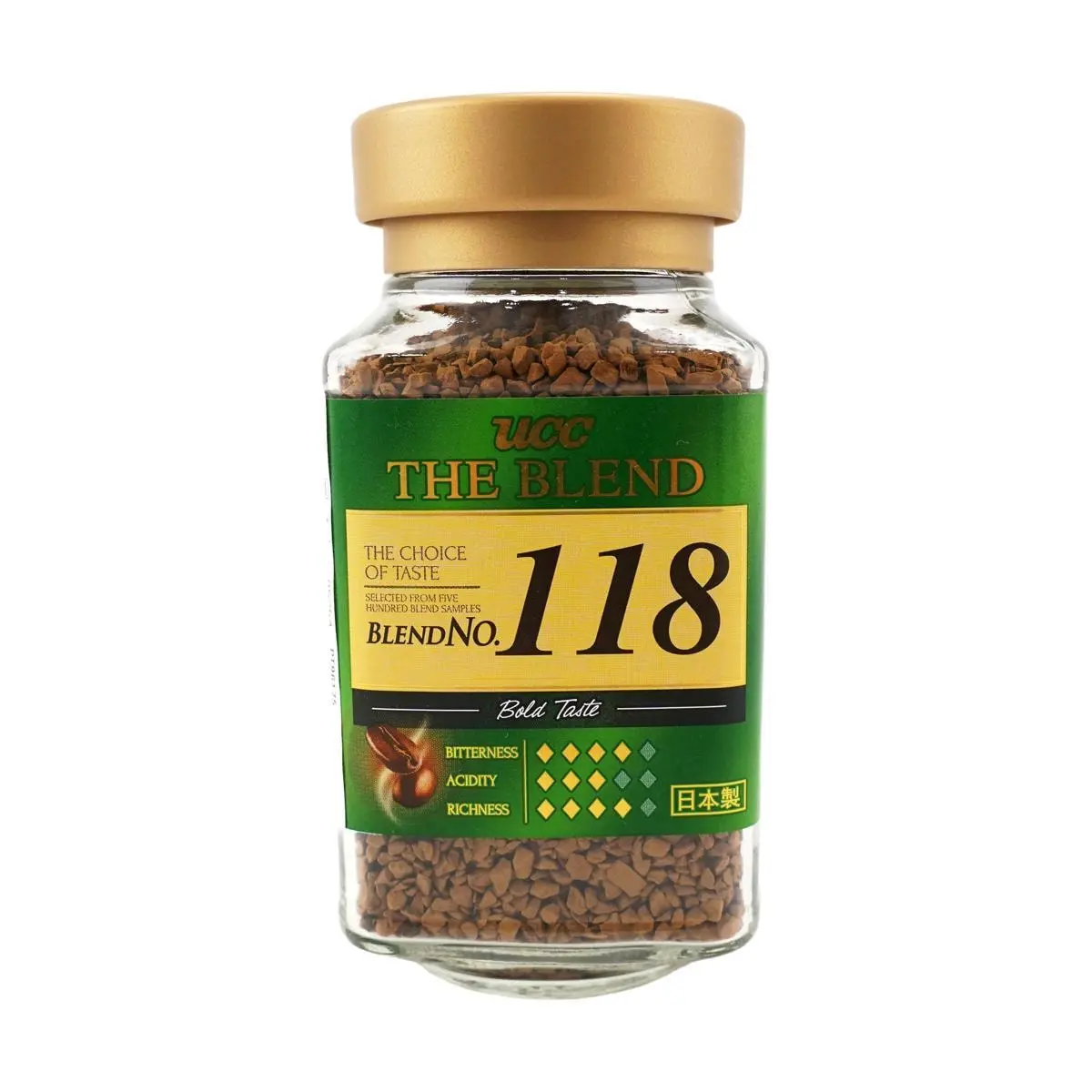 UCC 118 Freeze Dried Instant Coffee Powder - Rich & Smooth Black Coffee, 90g