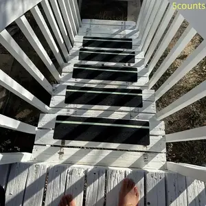5 Piece Glow-In-The-Dark Anti-Slip Grip Tape, 6x24 Inch High Friction Waterproof Outdoor Safety Strips for Stairs Decking