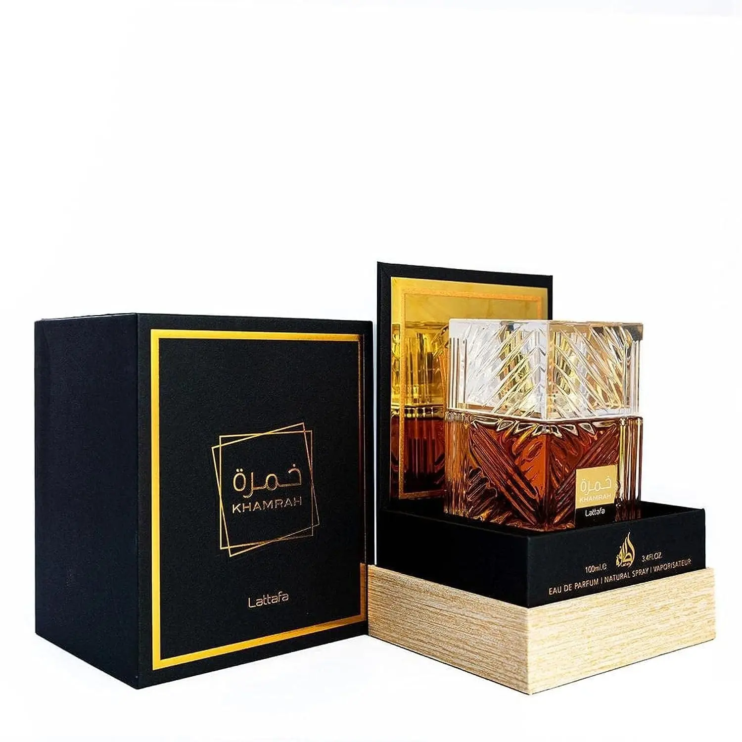 Lattafa Perfumes Khamrah Unisex Eau de Parfum Spray - Single Item, 3.4 oz, Cinnamon Scent