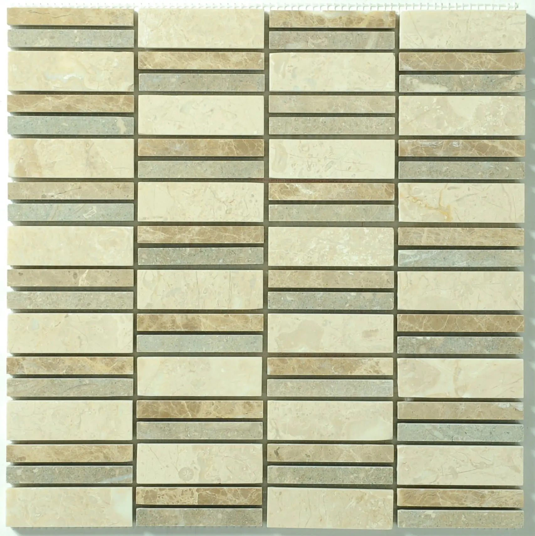 Voyage Linear Geometric Mosaic Ceramic Tile, Honed Finish for Home Improvement Flooring & Wall Applications, Geometric Mosaic Ceramic Tiles