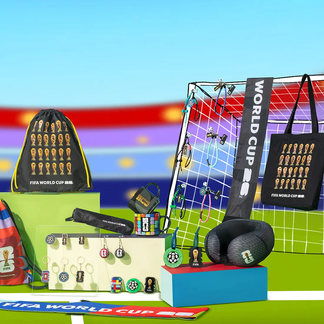 Miniso Collector's Edition FIFA World Cup 2026 Jewelry, Keychains & Travel Gear - Fashion Fan Essentials for Sports Enthusiasts