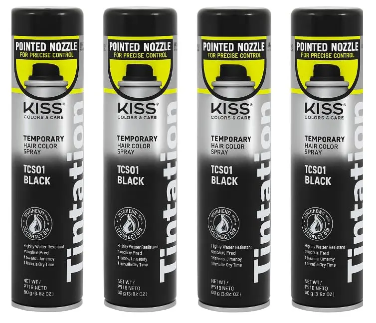 4 Pack Tintation Color Spray TCS01 Black