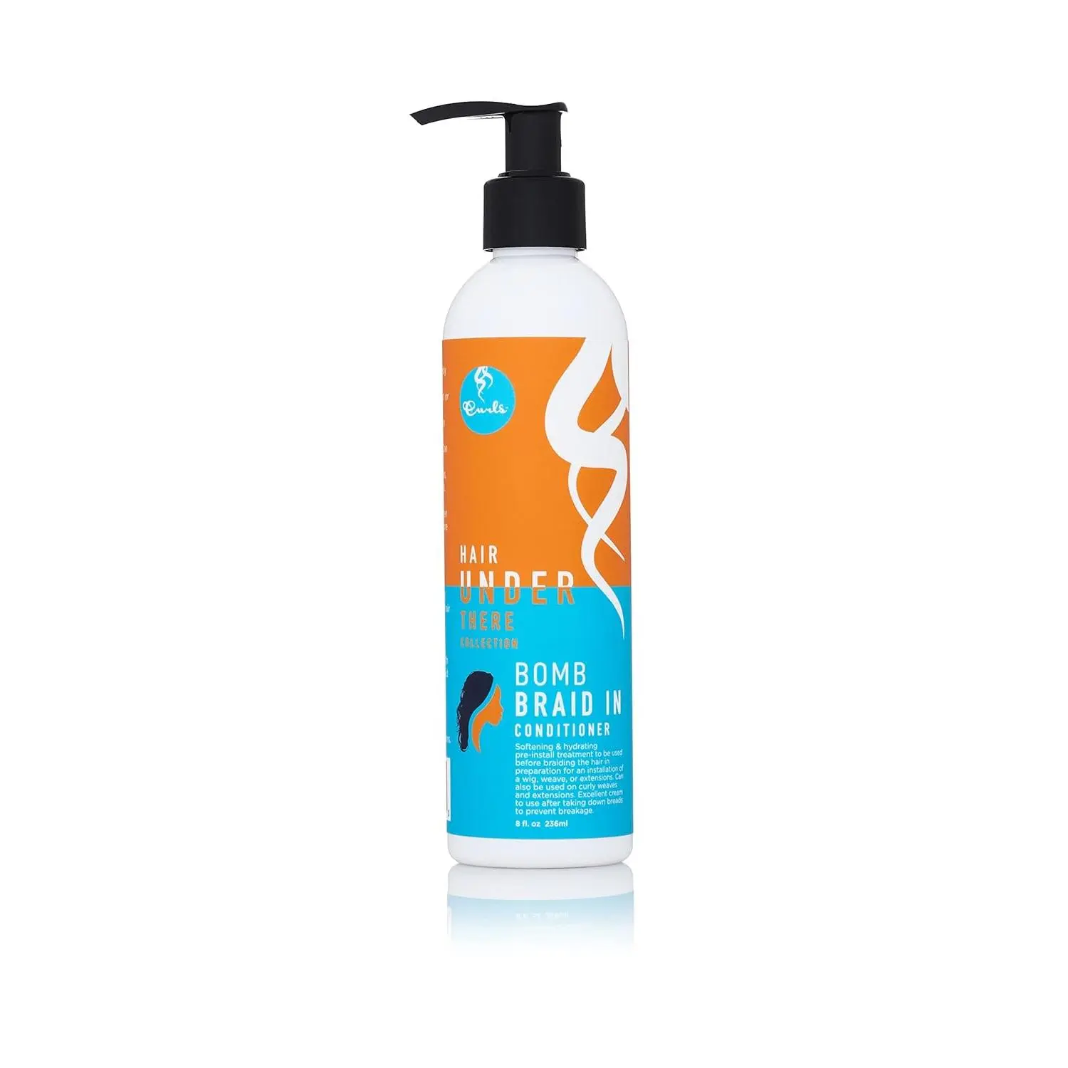CURLS Bomb Braid In Leave-In Conditioner, Hydrating Moisture & Conditioning Treatment for Natural Curls & Protective Styles, For a Regular Curl Routine for Adults, Alcohol-Free, 8 fl oz, Protective Styles For Natural Hair, Haircare, Dry