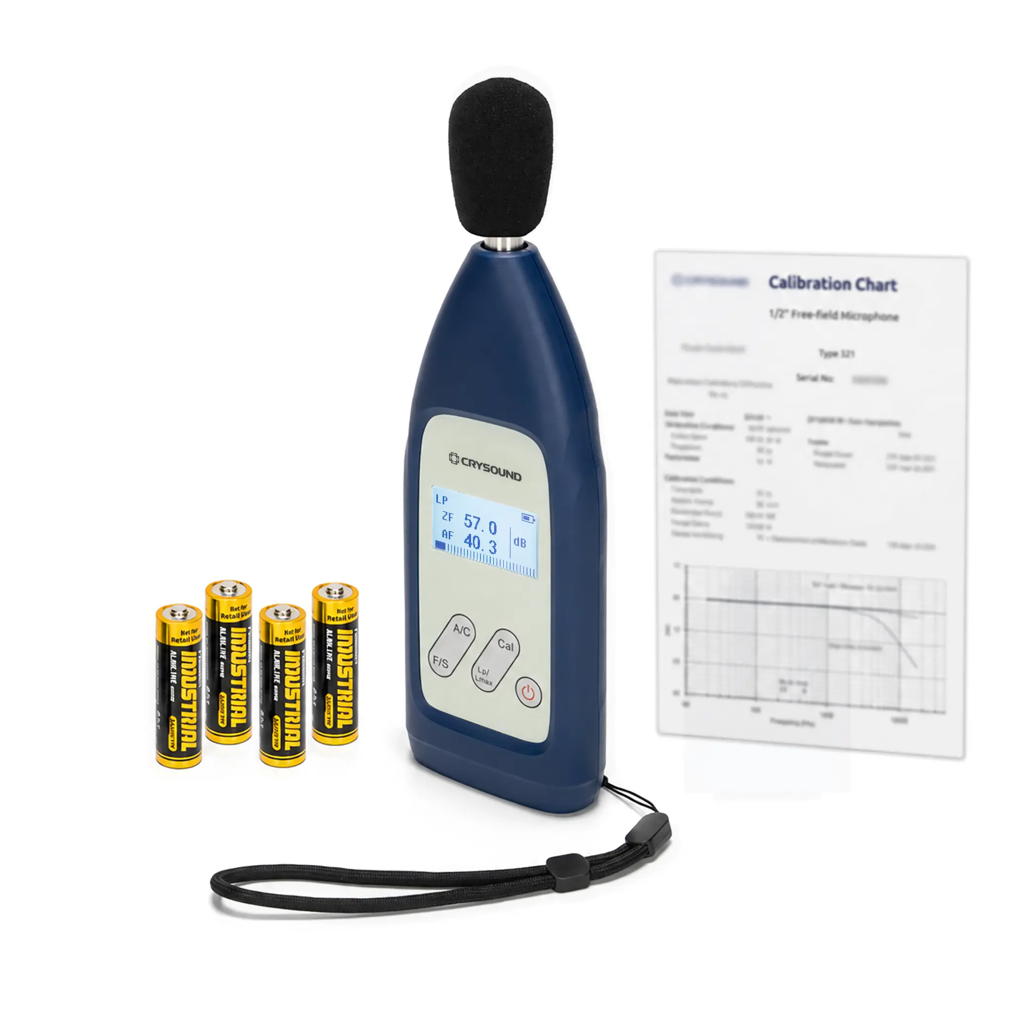 CRYSOUND CRY2831 Class 2 Sound Level Meter, 29-138dB, Calibration Certificate | IEC 61672-1:2013 Class 2, A/C/Z Weighting, F/S Time Weighting, 20Hz-12.5kHz, Industrial Noise Measurement