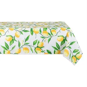 Design Imports Lemon Bliss Print Outdoor Tablecloth - 60" x 84"