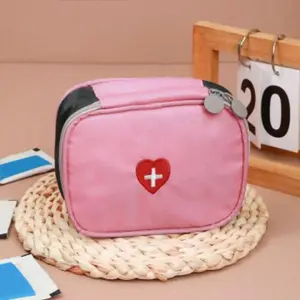 1 Piece Portable Medicine Storage Bag, Emergency Kit Storage Bag, Emergency Home Supplies, First Aid Kit For Outdoor & Travel, Emergency Supplies