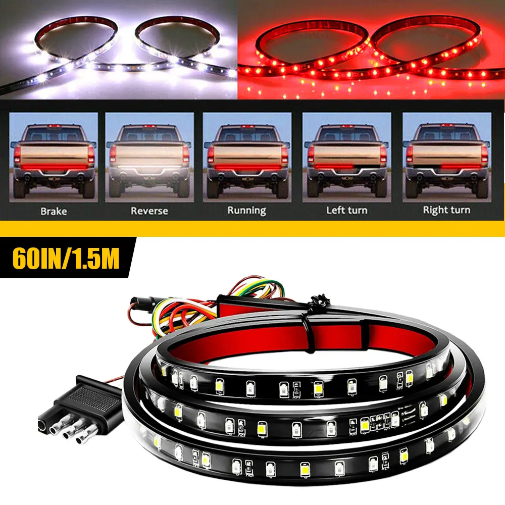 60" LED Tailgate Light Bar – Sequential Brake, Reverse & Turn Signal Light Strip, Waterproof Truck Tailgate LED for Chevy, Ford, Dodge, GMC & RAM Pickup