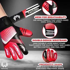 Soccer Goalie Gloves for Kids Youth Junior Boys 4mm Anti Slip Strong Grips Palm Football Goalkeeper Gloves