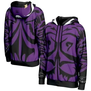 Rey Mysterio Purple Full Zip Hoodie, WWE Lucha Libre Jacket, 619 Mask Inspired Streetwear, Vibrant High Flying Fan Gift, Mexican Legend Gear