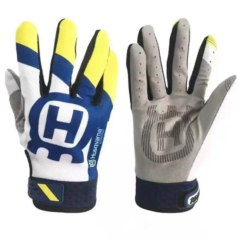 1 Pair for Husqvarna Motocross Gloves, Rider Gloves, Riding Gloves, Biking Gloves, Shockproof Hand Protector Breathable Mountain MTB Off Road Bike Bicycle Gloves Men Women Sports Bicycle Cycling Gloves, Outdoor Activity Gloves