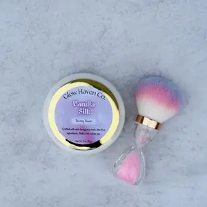 Glow Haven Co. Vanilla Silk Dusting Powder - Talc-Free Body Powder for Soft Skin - Sweet Vanilla Scent - 3 oz Jar - Handmade with Premium Ingredients - Phthalate-Free & Sensitive-Skin Friendly Smooth Gentle