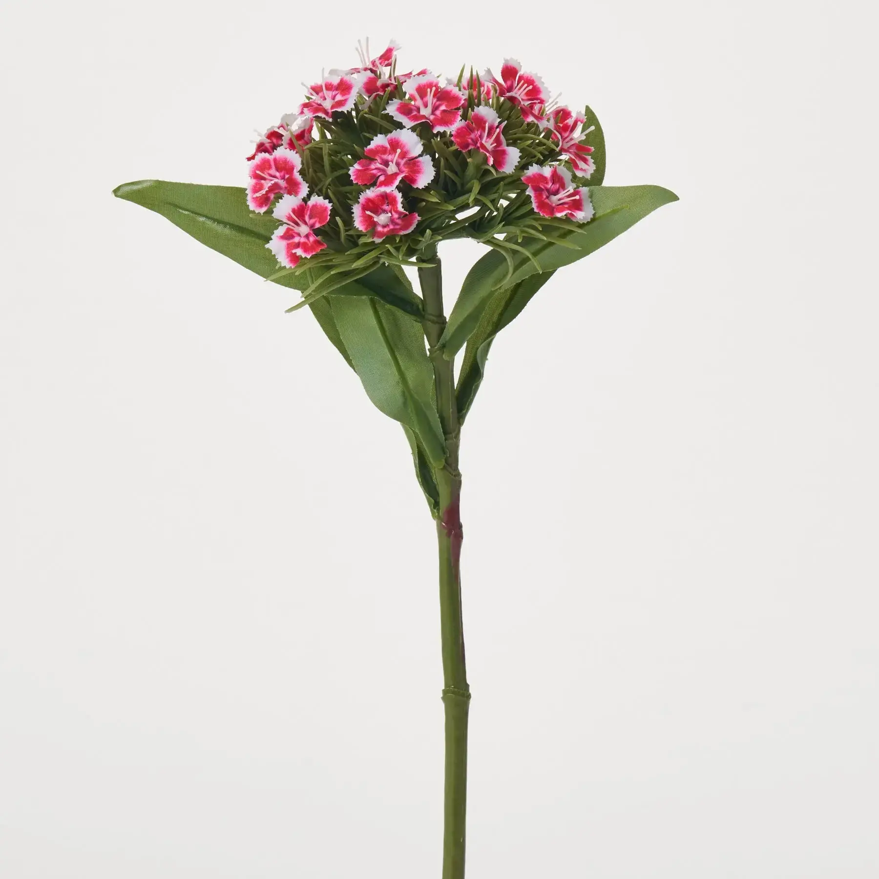 Pink Real Touch Mini Dianthus Wildflower Spray, 12" Faux Floral Arrangement Artificial Flowers, 2.5" Diameter, 4" Wide, for Vase Floral Decor