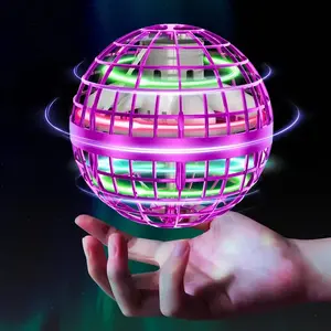 Star Cruise Rotary Flying Ball - Mini-Space Saucer Shape, Anti-Fall ABS Material, Colorful Lighting, Safe for Kids 6-12, Perfect for Halloween, Easter, Christmas, 8cm Diameter, USB-C Charging